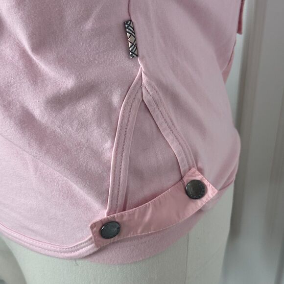 Early 2000s Y2K Burberry London pink raglan tee with metal details - Picture 4 of 10